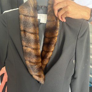 Faux Fur Short Dress Coat